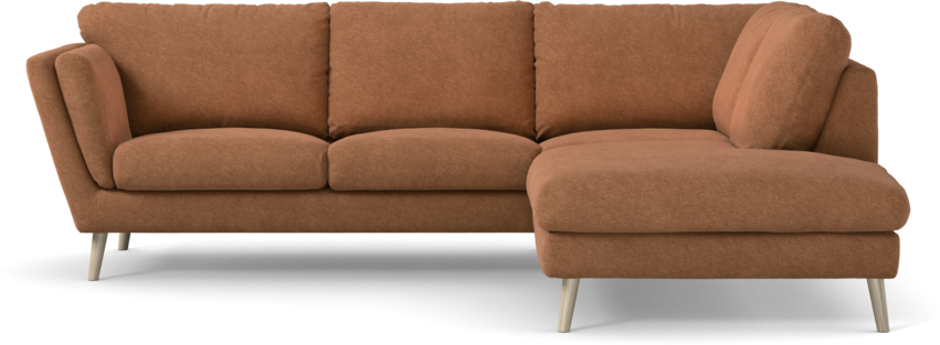 Madison - 2-sits soffa med divan höger - Orange