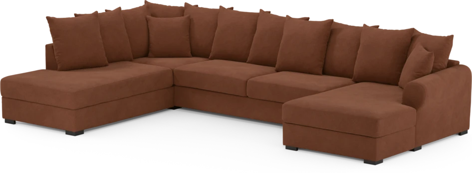 Town - 3-sits soffa med divan vänster och schäslong höger - Orange