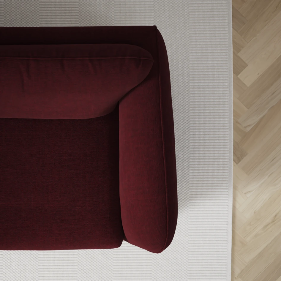 Madison Lux - 3-sits soffa - Röd