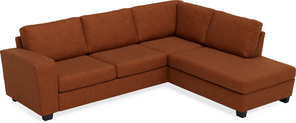 Friday - 2,5-sits soffa med divan höger - Orange
