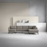 County - 3-sits soffa med schäslong vänster och divan höger - Brun