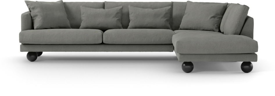 Harper - 3-sits soffa med divan höger - Grå