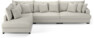 Rossi - 4-sits soffa med divan vänster - Vit