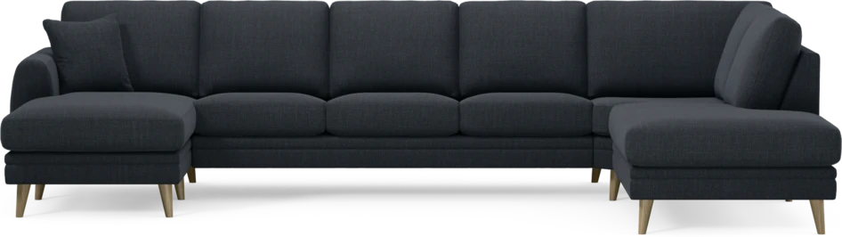 Eden - 3-sits soffa med schäslong vänster och divan höger - Blå
