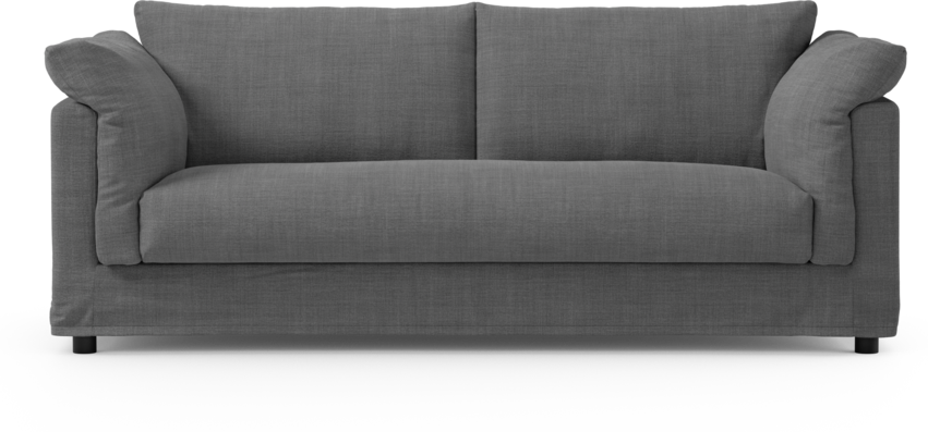 Cherrie - 2,5-sits soffa, hel dyna och kappa - Grå