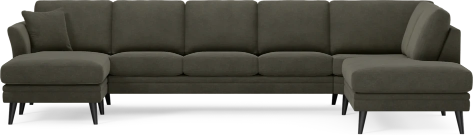 Eden - 3-sits soffa med schäslong vänster och divan höger - Grå