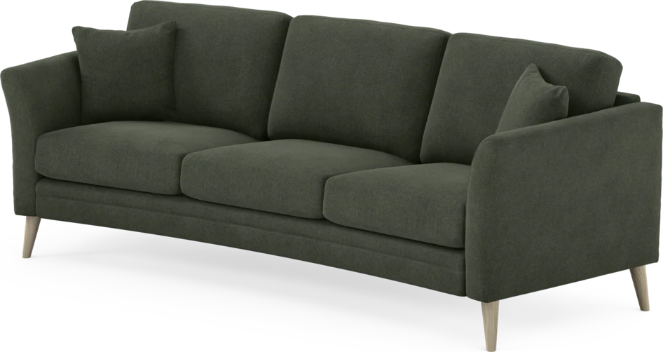 Eden - 3-sits soffa svängd - Grön