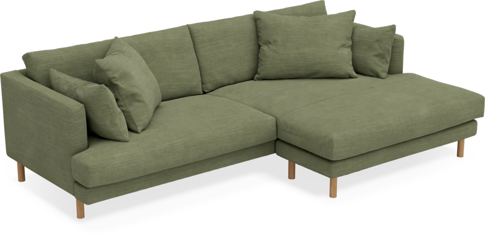 Harper - 4-sits med schäslong XL höger - Grön