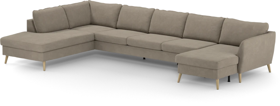 County - 4-sits soffa med divan vänster och schäslong höger - Beige