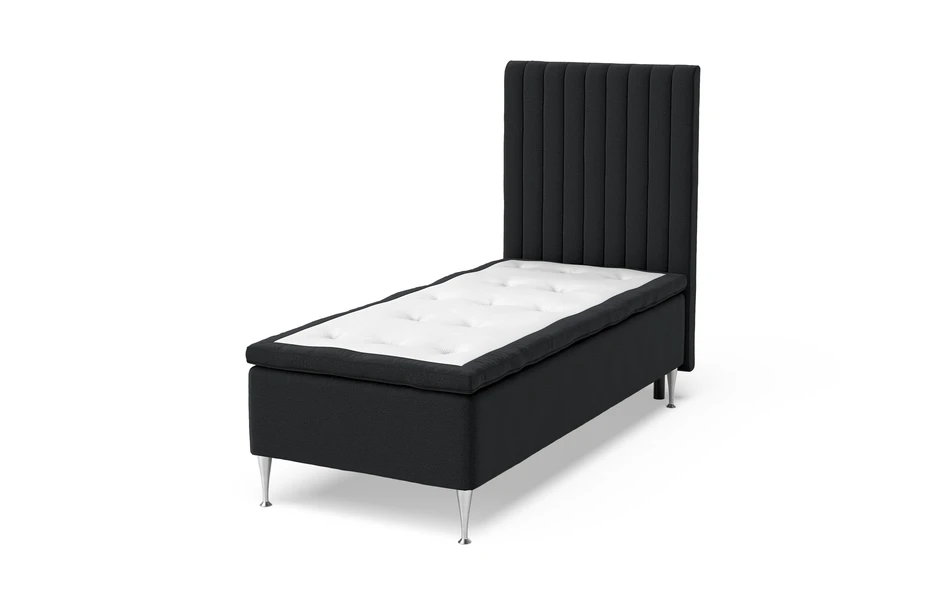 Dream Delux - Ramsäng, enkelsäng med bäddmadrass Sleep Delux - Svart