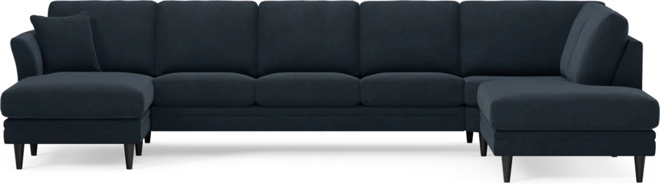 Eden - 3-sits soffa med schäslong vänster och divan höger - Blå