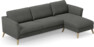 Bridge - 3-sits soffa med schäslong höger - Grå