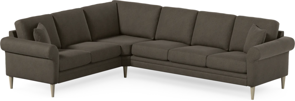 Eden - Hörnsoffa, 2+3-sits - Brun