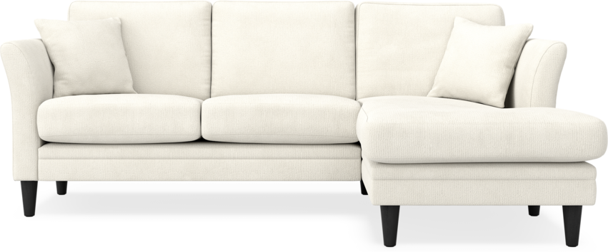 Eden - 2-sits soffa med schäslong - Vit