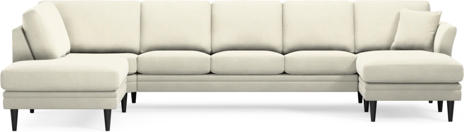 Eden - 3-sits soffa med divan vänster och schäslong höger - Vit