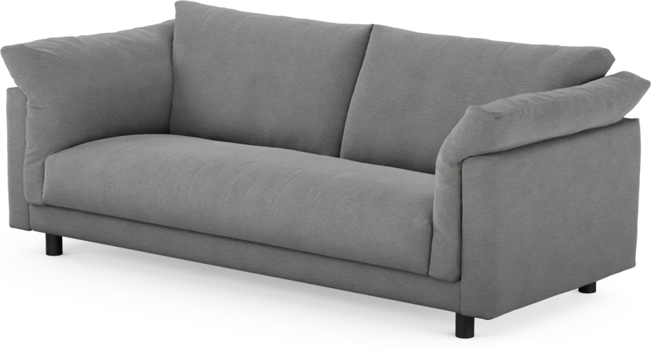 Cherrie - 2,5-sits soffa, hel dyna, fast klädsel - Grå