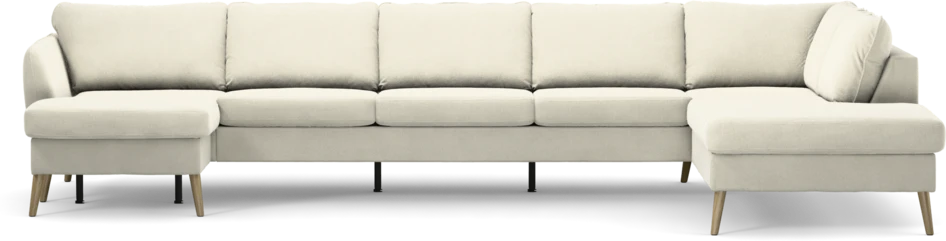 County - 4-sits soffa med schäslong vänster och divan höger - Vit