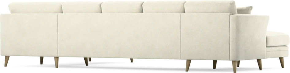 Eden - 3-sits soffa med schäslong vänster och divan höger - Vit