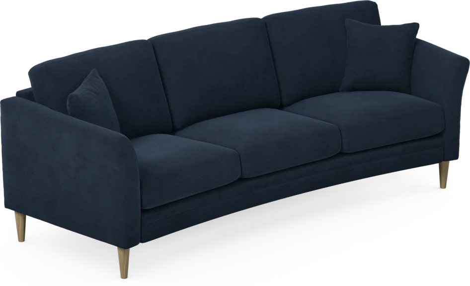 Eden - 3-sits soffa svängd - Blå