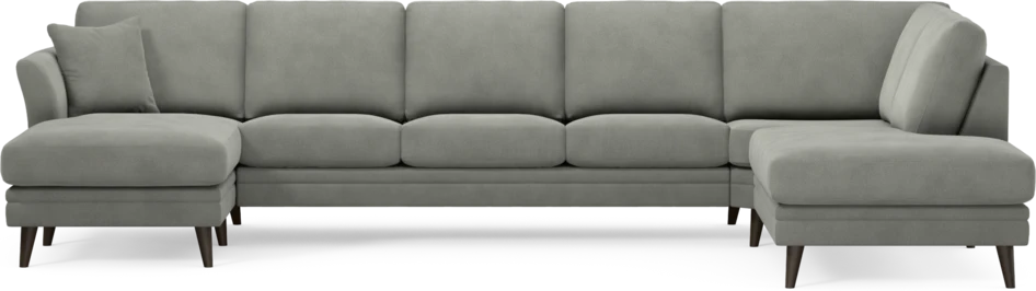 Eden - 3-sits soffa med schäslong vänster och divan höger - Grå