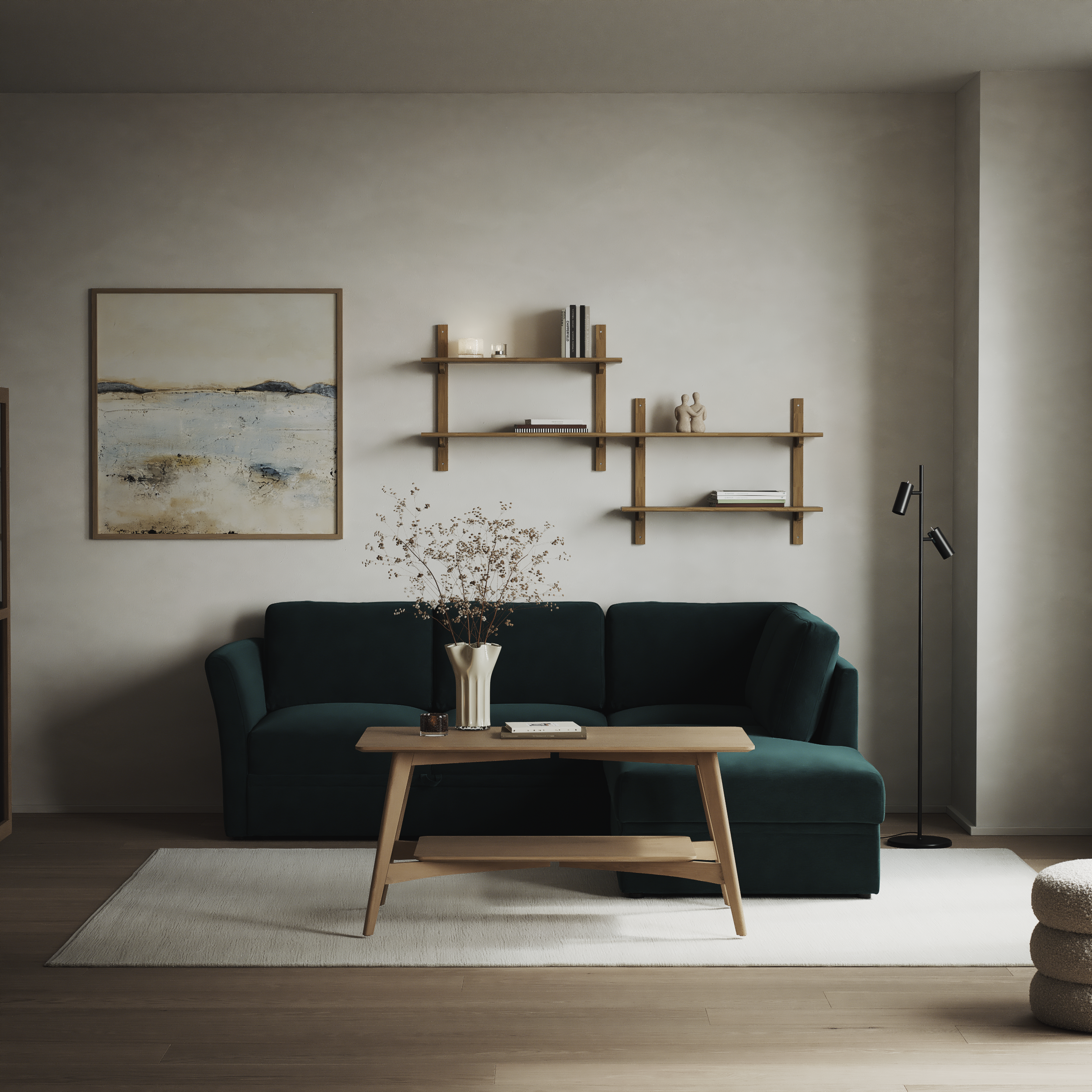Öland - Bäddsoffa med divan höger - inspiration