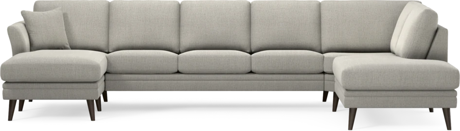 Eden - 3-sits soffa med schäslong vänster och divan höger - Grå