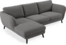 Madison Lux - 2-sits soffa med schäslong vänster - Grå
