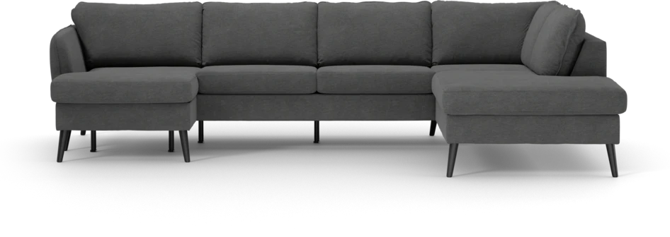 County - 3-sits soffa med schäslong vänster och divan höger - Grå