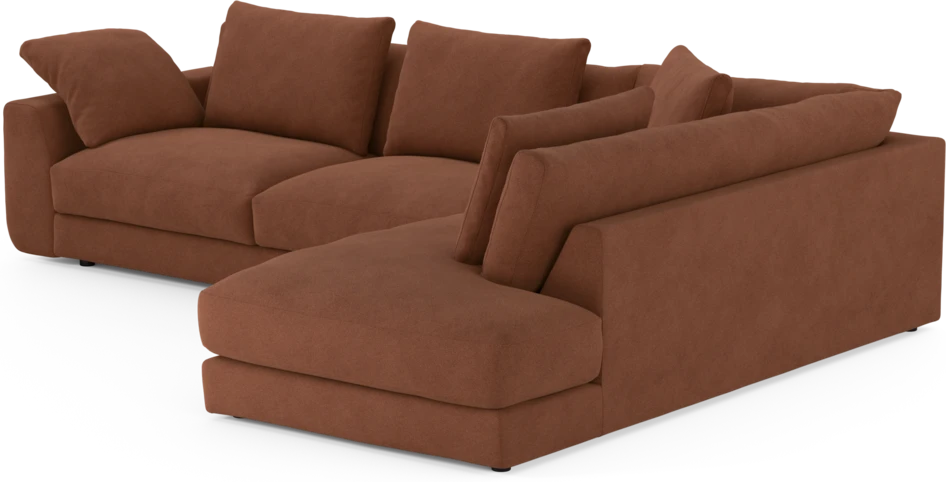 Amie - 3-sits med divan höger - Orange