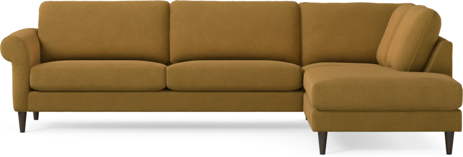 Bridge - 3-sits soffa med divan höger - Gul