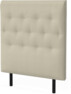 Roma Family pikerad låg - Sänggavel, 90-180 cm - Beige