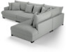 Rossi - 3-sits soffa med divan höger - Grå