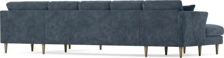 Eden - 3-sits soffa med schäslong vänster och divan höger - Blå