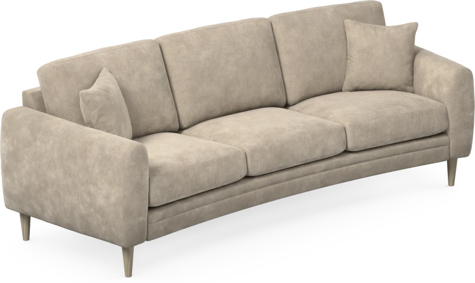 Eden - 3-sits soffa svängd - Beige