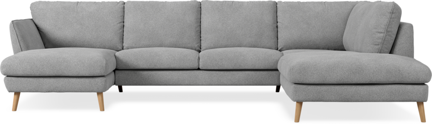 Madison - 2-sits soffa med schäslong vänster och divan höger - Vit
