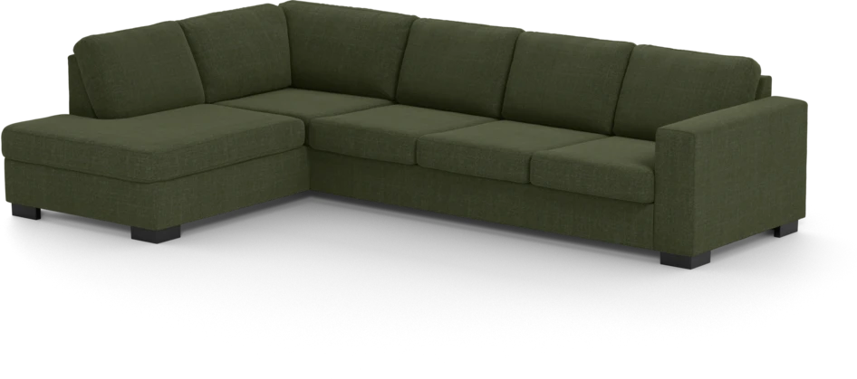 Nevada - 3-sits soffa med divan vänster - Grön