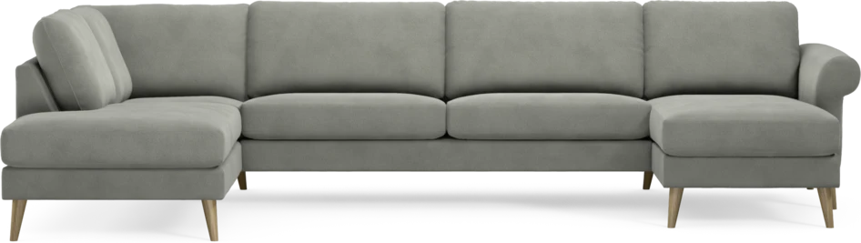 Bridge - 3-sits soffa med divan vänster och schäslong höger - Grå