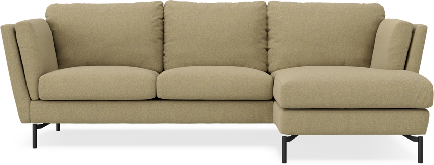 Madison Lux - 2-sits soffa med schäslong höger - Gul