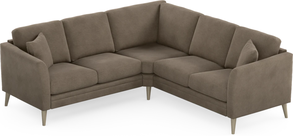 Eden - Hörnsoffa, 2+2-sits - Brun