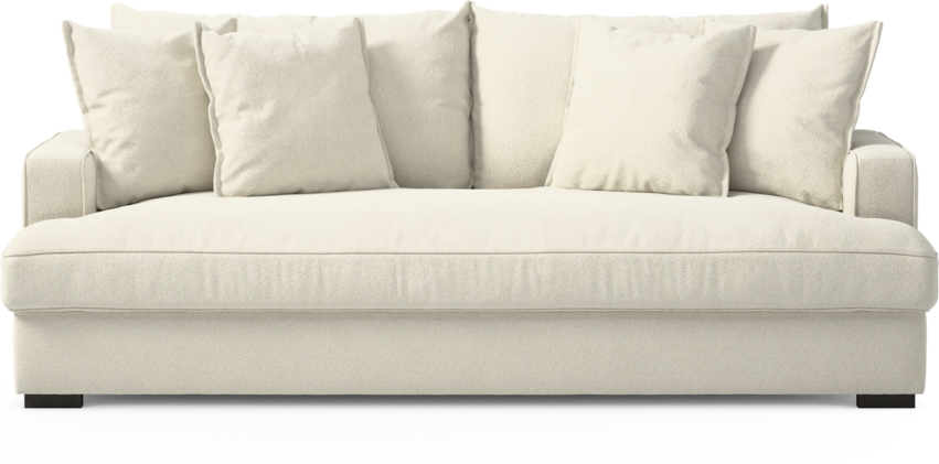 Mila - 3-sits soffa, hel dyna - Vit