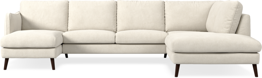 Madison Lux - 2-sits soffa med schäslong vänster och divan höger - Vit