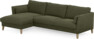 Winston - 3-sits soffa med schäslong, vändbar - Grön