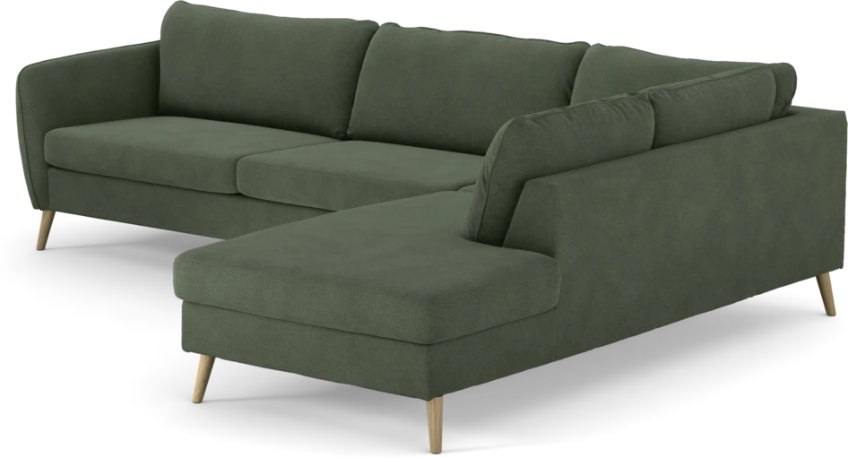 County - 2,5-sits soffa med divan höger - Grön