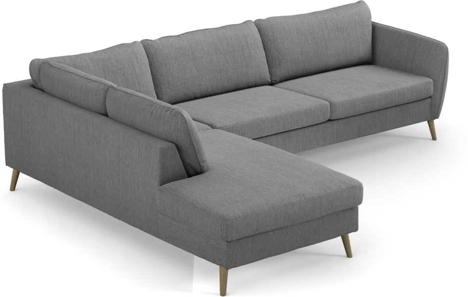 County - 2,5-sits soffa med divan vänster - Grå