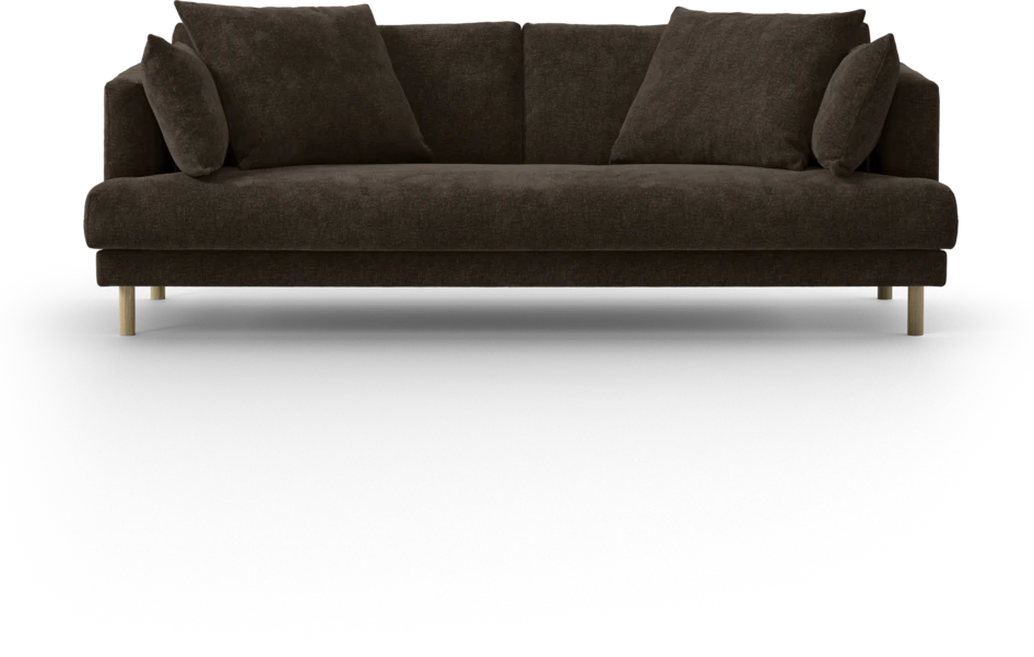 Harper - 3-sits soffa, hel dyna - Brun