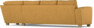 Friday - Hörnsoffa, 3+2-sits - Gul