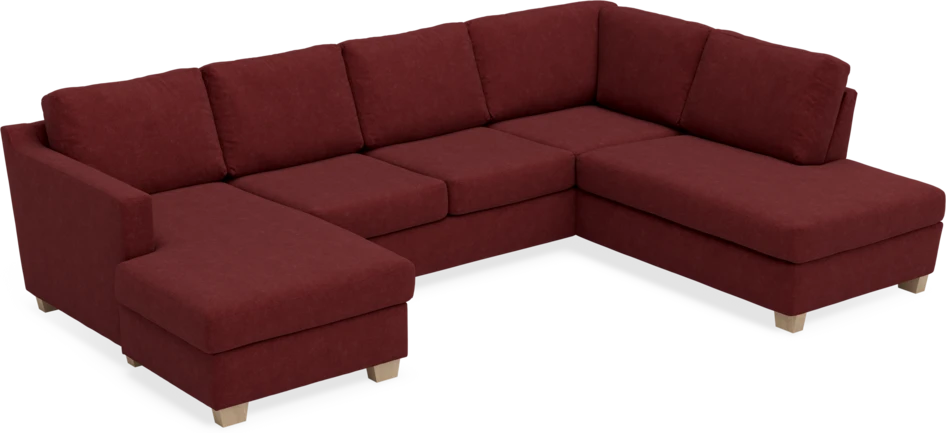 Friday - 3-sits soffa med schäslong vänster och divan höger - Rosa