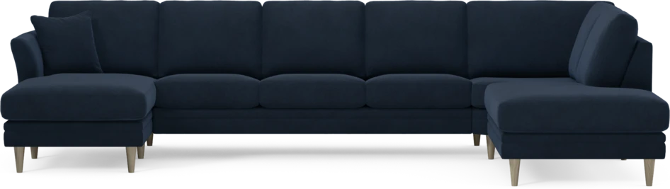 Eden - 3-sits soffa med schäslong vänster och divan höger - Blå