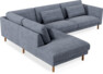 Willow - 3-sits soffa med divan vänster, fast klädsel - Blå
