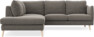 Madison - 2-sits soffa med divan vänster - Grå